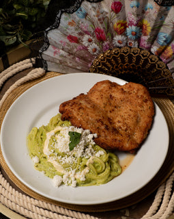 Milanesa con Spagetthi Verde